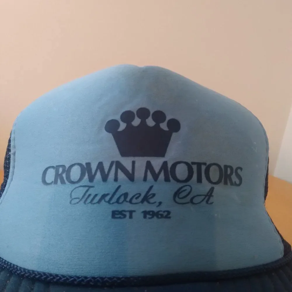 Vintage Crown Motors Turlock California Snap Trucker Hat